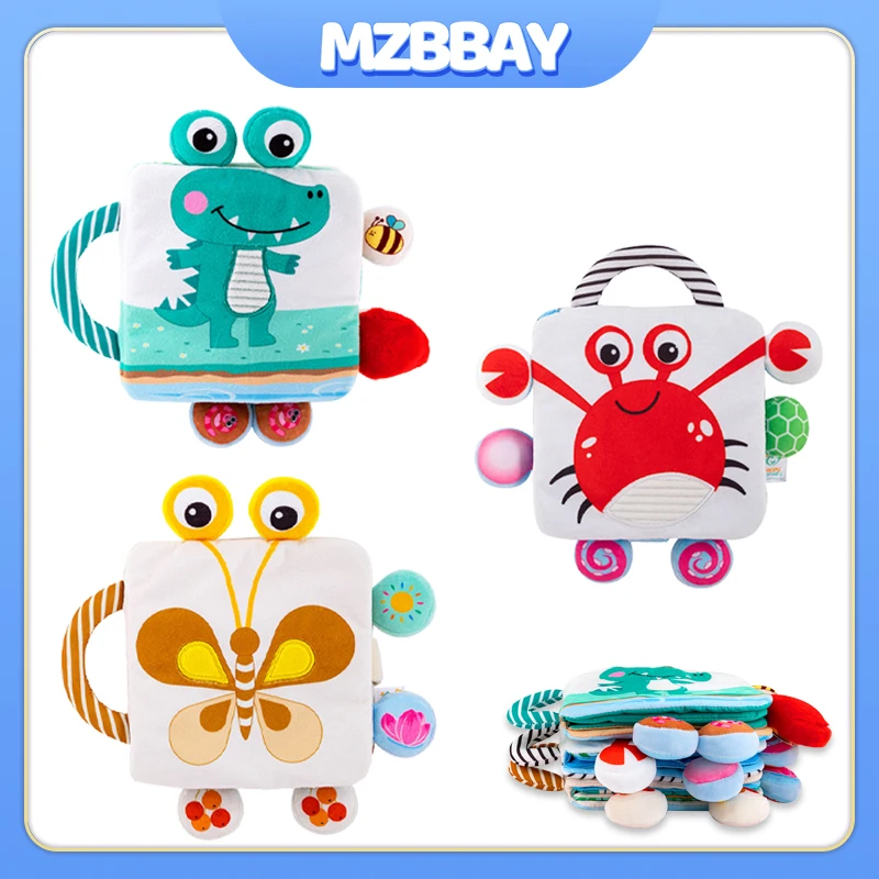 0-36 Maanden Montessori Baby Doek Boeken Speelgoed Baby Vroege Onderwijs Ouder-kind Interactief Zintuiglijke Pasgeboren Speelgoed Doek boek Gift