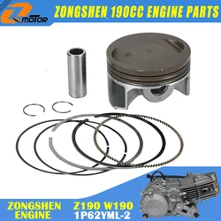 Motorcycle 62mm Piston And Piston Ring Kit For ZongShen ZS 190cc Z190 W190 1P62YML-2 Engine Dirt Pit Bike ATV Quad