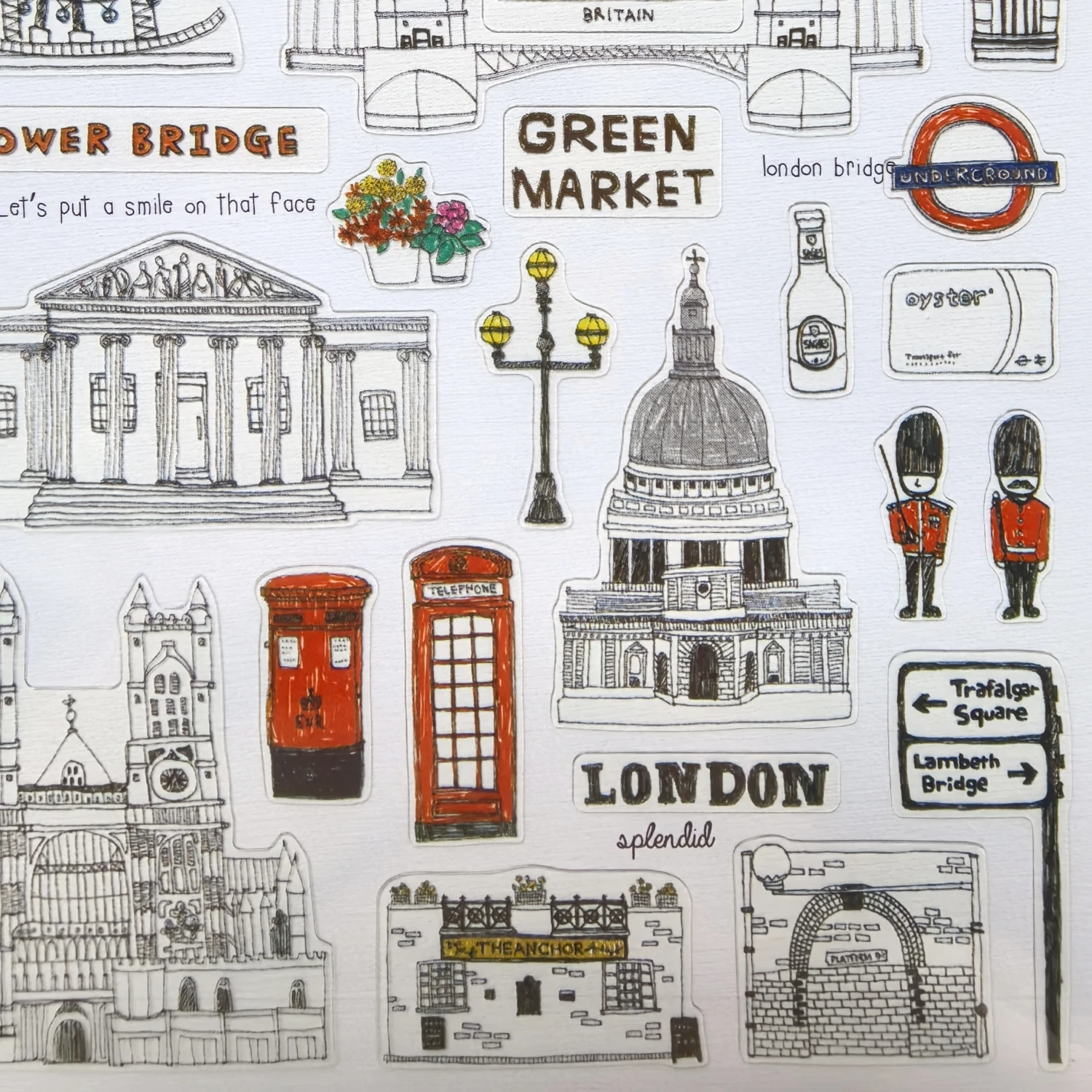 Creative London Vacation Stickers Diary Sticker Scrapbook Decoration PVC Stationery Stickers