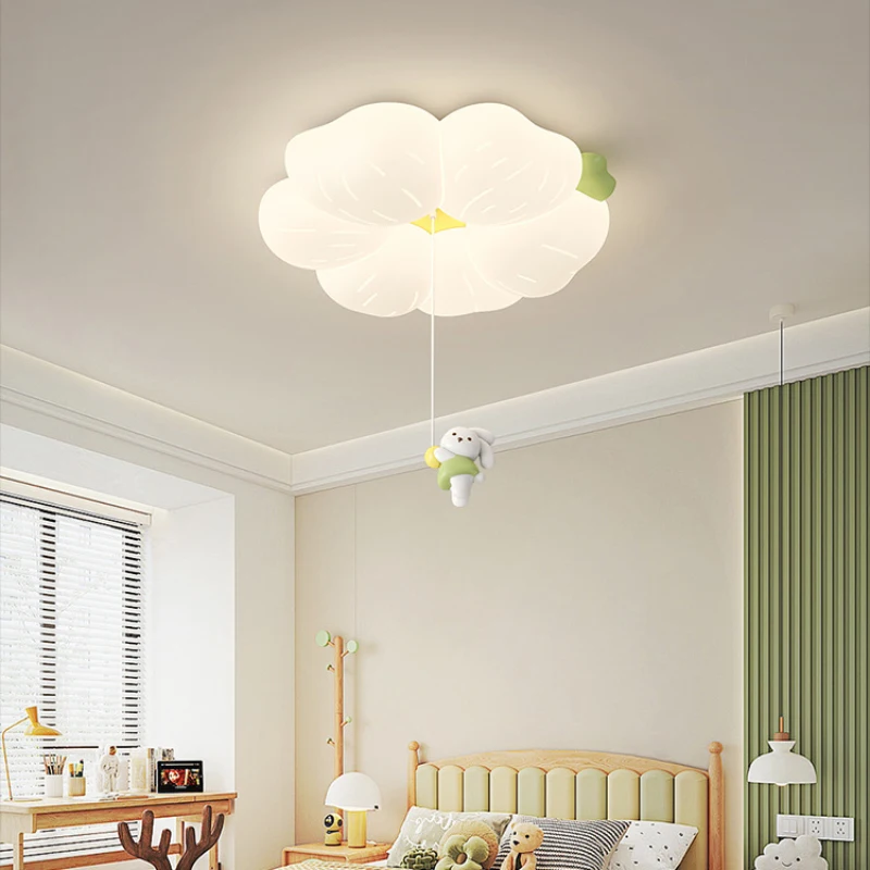 Modern LED Living Room Ceiling Lights Flower Light Romantic Warm Nursery Children\'s Room Boy Girl Bedroom Hall Ceiling Lamps