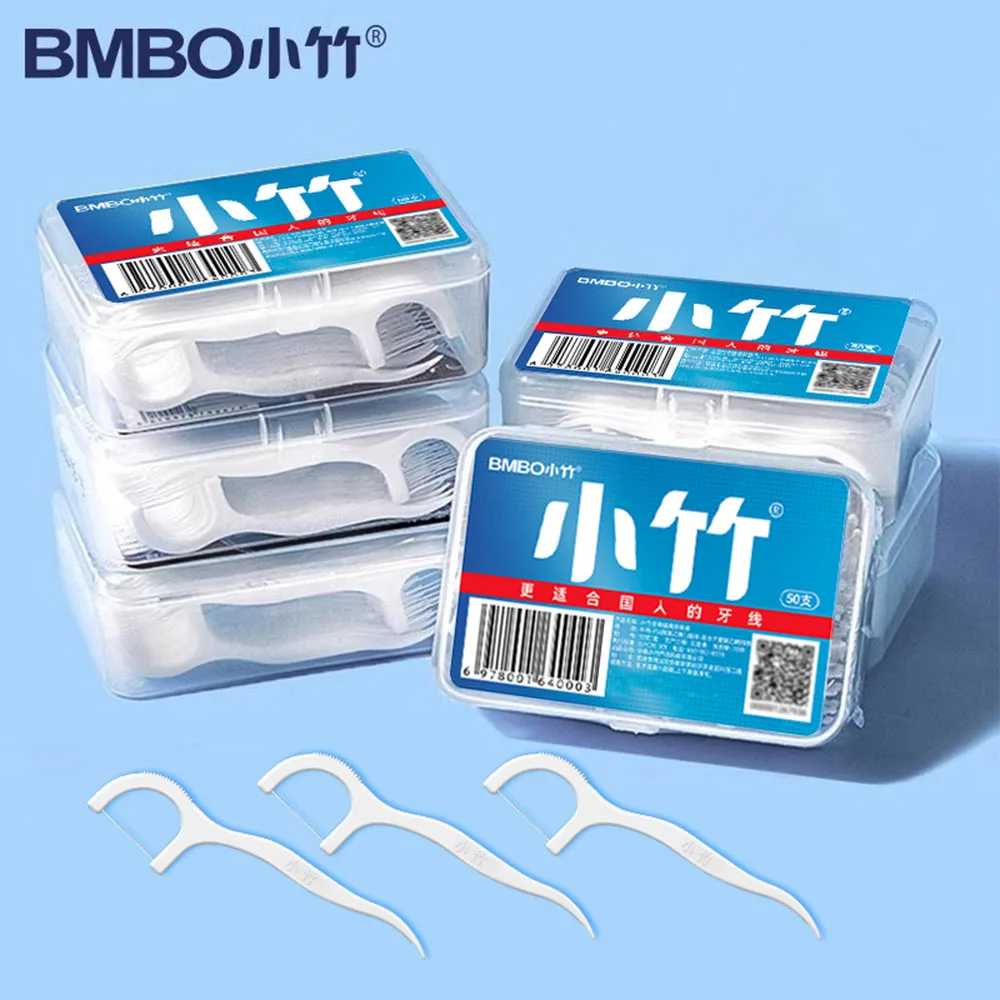 Hilo Dental en Barra de Alta Resistencia, Suave y Desechable, con Caja Portátil para Cuidado Bucal, 50/100/150/500 Unidades