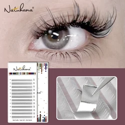 NATUHANA Dark Colored Lashes Extension Literary Morand iIndividual Natural False Mink Colorful Eyelashes for Makeup