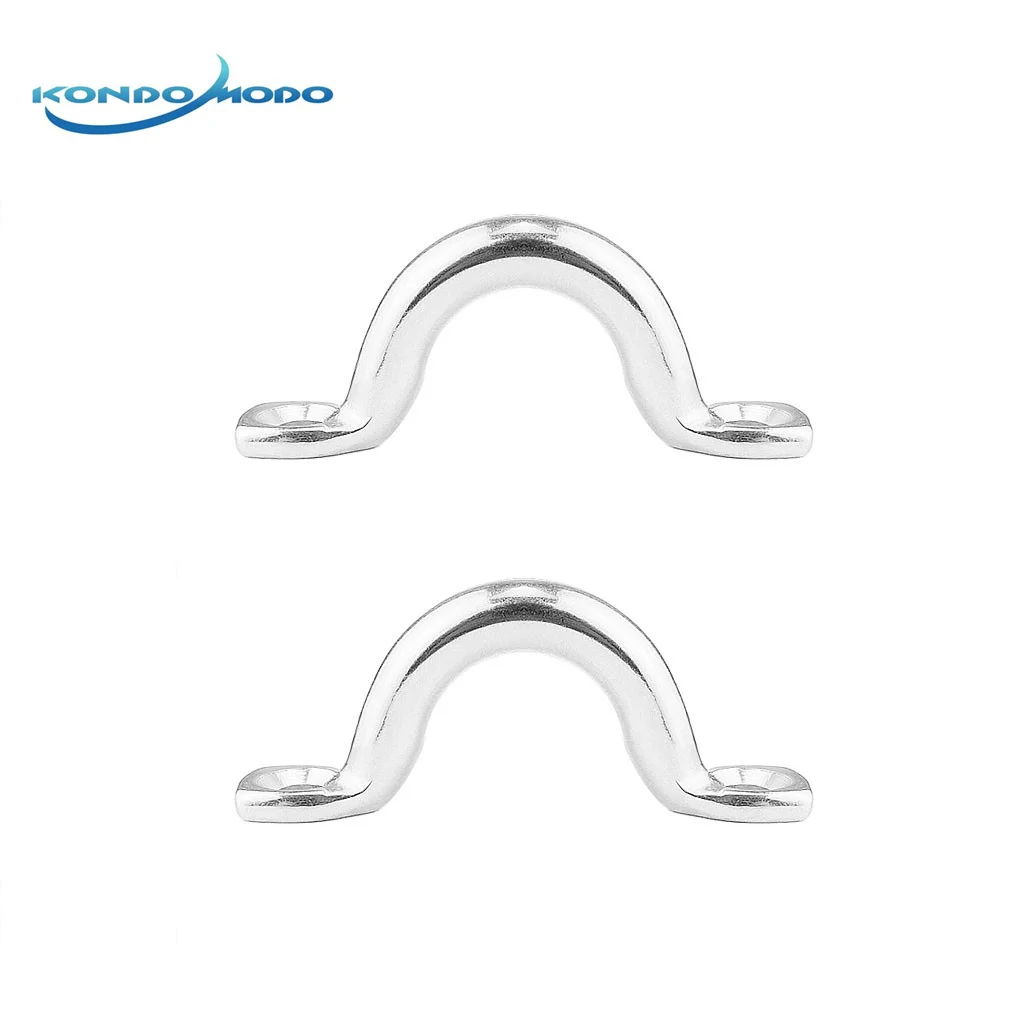 2PCS Marine Hardware SS 316 Bimini Boat Top PAD EYE Straps Tie Down Deck Loops Tie Down Anchor Point Kayak Yacht Accessories