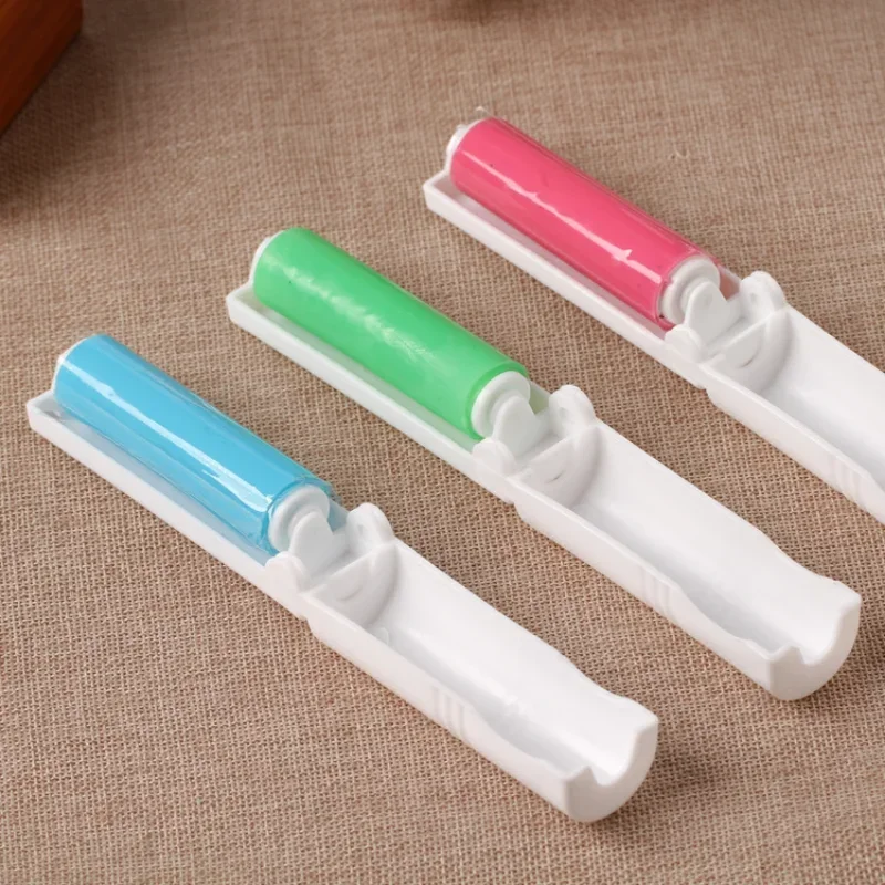 Portable Clothes Dusting Brush Magic Cleaning Sticky Roller Lint Dusting Brush Pet Hair Remover Hair Brush Mini