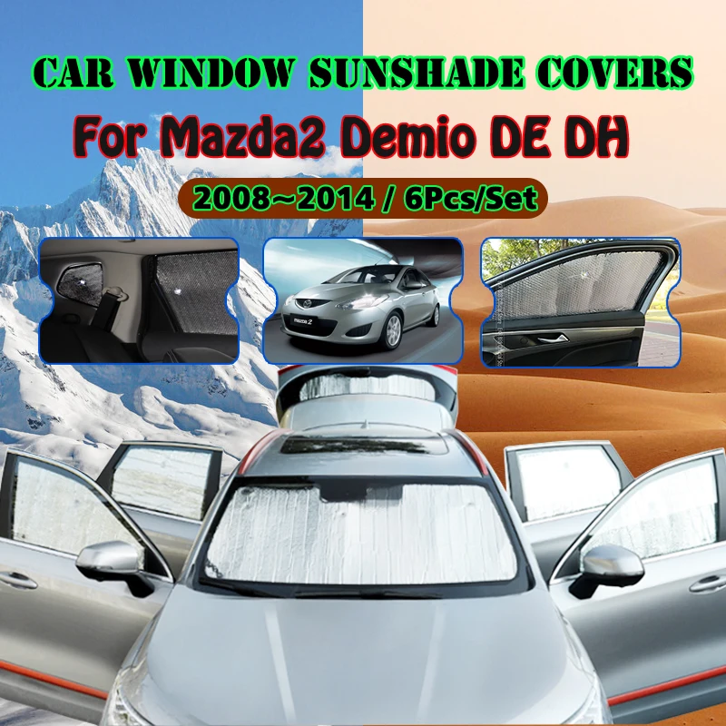 

Full Covers Sunshades For Mazda2 Demio DE DH 2008~2014 Sedan Car Accessories Sun Windshields Side Window Auto Visor 2010 2011