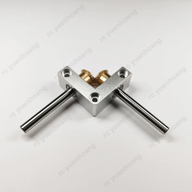 1Set 4mm/5mm Mini Right-angle Corner Joiner 90-Degree 1:1 Gearbox Bevel Gear Reverser Model Transmission Gearbox for DIY Model
