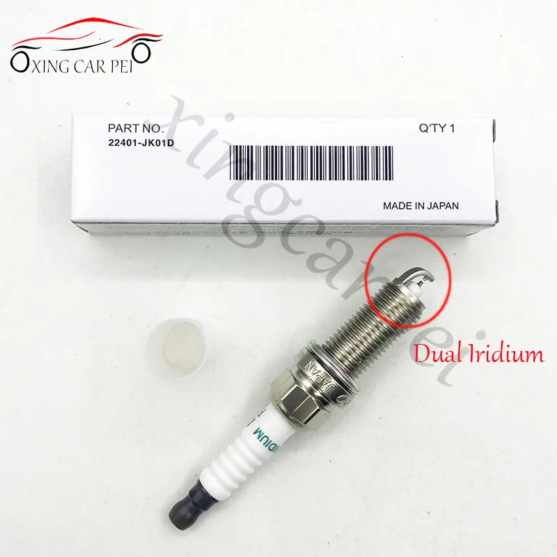 4-6 Uds FXE24HR11 22401-JK01D bujía de iridio doble para Nissan 370Z Infiniti Q70 QX50 3,7 FXE24HR-11 22401 JK01D 22401JK01D
