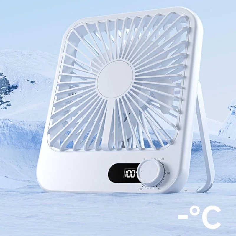 

USB настольный вентилятор, тихий, 100 скоростей, перезаряжаемый, 1000 мАч, светодиодный дисплей, складной настольный небольшой персональный вентилятор для путешествий, офиса, спальни