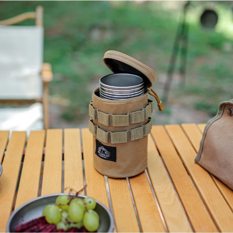 Outdoor Camping Water Cup Storage Bag Tactical Multi-Functional Storage Bag 600d Oxford Cloth Portable Water Cup Protection Bag