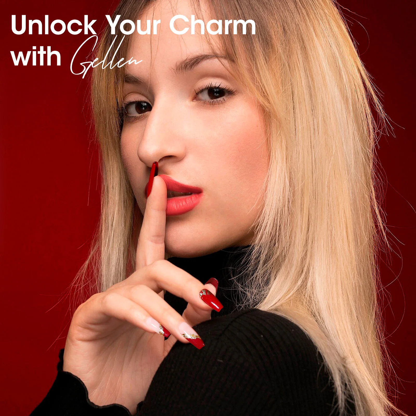 GELLEN جيل للأظافر مجموعة طلاء الأظافر بورجوندي الأحمر 6 قطعة بريق الألوان نقع قبالة هلام للمنزل لتقوم بها بنفسك هلام هلام البولندية مانيكير الأظافر الديكور #6