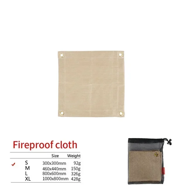 NONE Neue Outdoor Camping Feuerfeste Tuch Picknick Grill Isolierung Matte Flammhemmende Hohe Temperatur Feuer Decke Fiberglas Matte 7