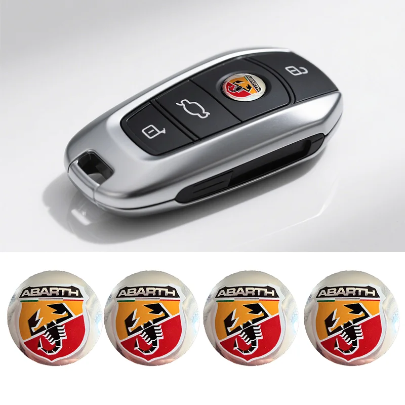 2/5/10/20 Stück Auto-Logo-Schlüsselaufkleber Dekoration Autozubehör für Abbas Abarth Punto 124/125/500 Stilo Ducato Autozubehör