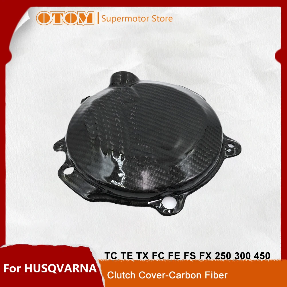 

Motorcycle Accessories Clutch Cover Guard Engine Carbon Fiber Protector For HUSQVARNA TC TE TX FC FE FS FX 250 300 450 2014-2025
