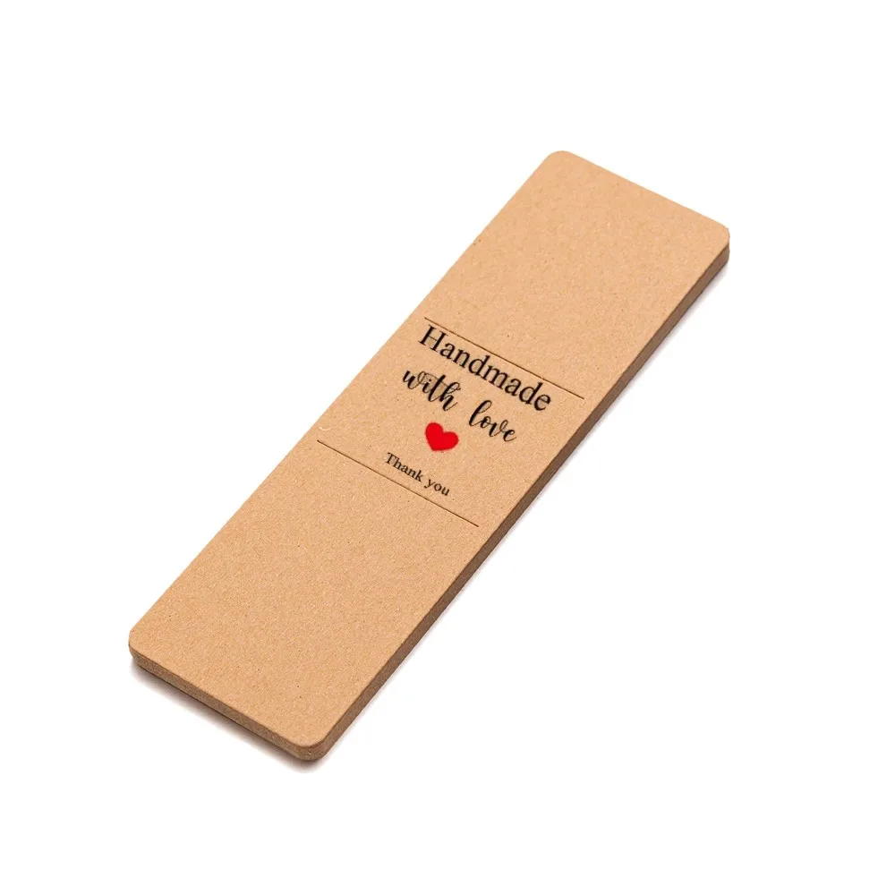 10/30/50pcs 4.5x15cm Kraft Resin Bookmark Sleeves DIY Display Card Holder for Bookmark Wrapping Small Business Packaging Supply