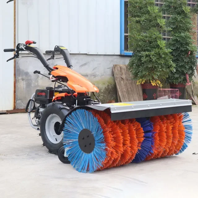 Hand Push Snowplow Multifunctional Small Wheeled Road Snow Removal Snow Thrower Machine