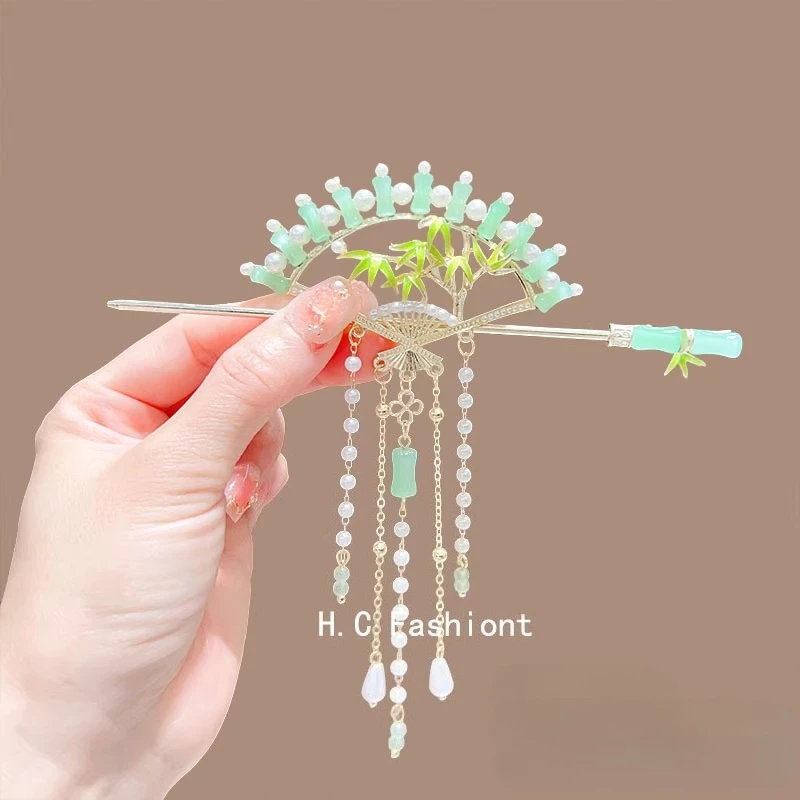 

Female New Chinese Style Alloy Tassels Hair Sticks Women's Decorate Hairpins 2025 New Headwear Festivals Headband Hair Clips