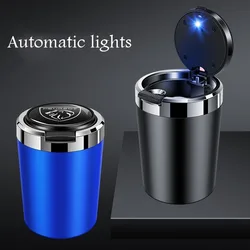 Car ashtray with LED light one touch open lid cigar cup suitable for Peugeot GTline  205 206 306 208 301 307 406 408 508 3008