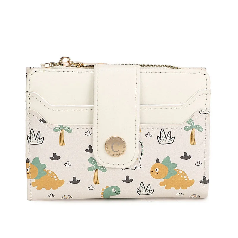 Cute Printed Wallet For Ladies Fashionable Purse Women's Wallet Girl Simple Short Two Fold Change Card Bags Money Bag