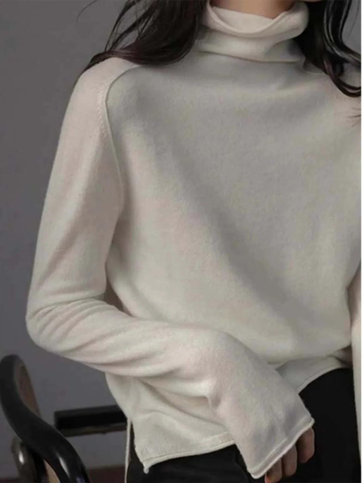 

Женский трикотаж в стиле ретро High Ne, модный, универсальный, внутренняя часть, осень-зима, новый, с эффектом похудения, утренний колокольчик Eveni...