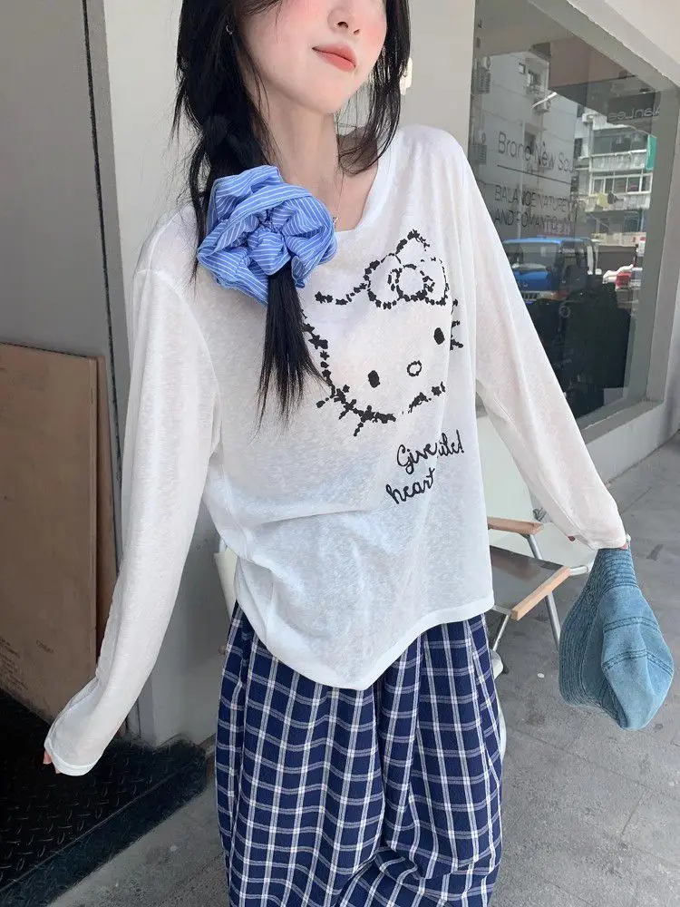 Zomer 2025, dames dunne lange Sve-pak, casual broek, blauwe geruite losse pasvorm, comfortabele polyestermix, woon-werkverkeer