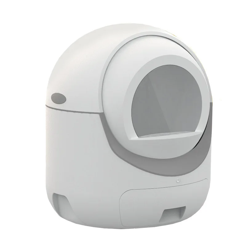 White Smart Automatic Cats Litter Box Large Easy To Clean Enclosed Cats Litter Box Toilet