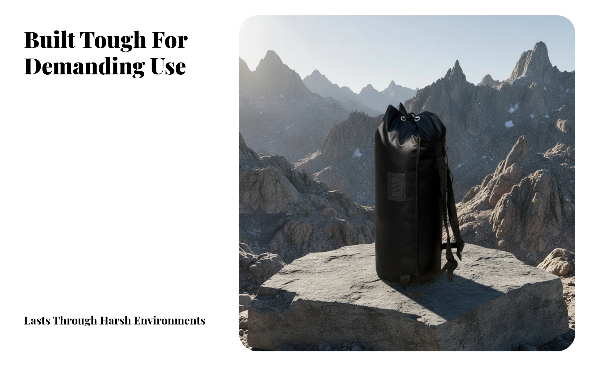 Cylindrical Rope Bag Waterproof Climbing Rope Bag Gear Carrier Metal Eyelets Adjustable Backpack Straps for Climbers