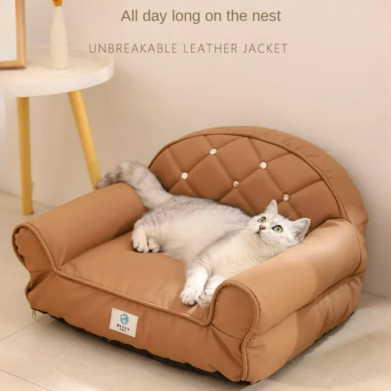 

Luxury Cat Bed Sofa Winter Warm Cat Nest Bed for Small Medium Dogs Cats Comfortable Plush Puppy Bed Pet Supplies Pet Supplies