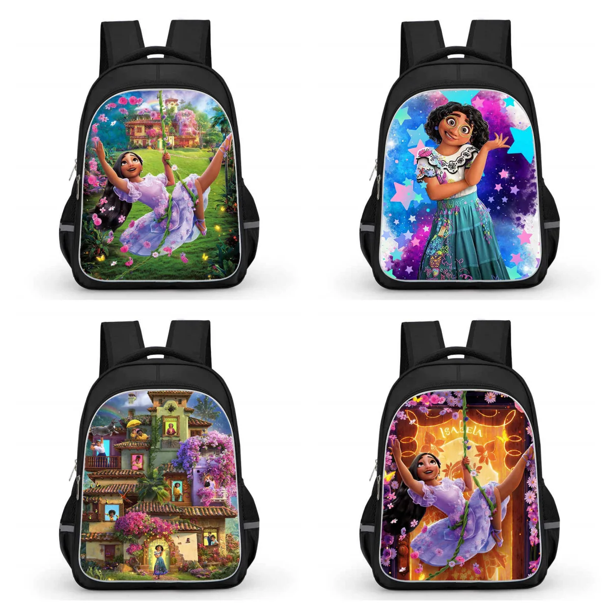 

School Backpack with Double Zipper Pocket,16IN Cartoon Disney ENCANTO School Bags for Boys Girl,Durable Child Backpack for Pupil