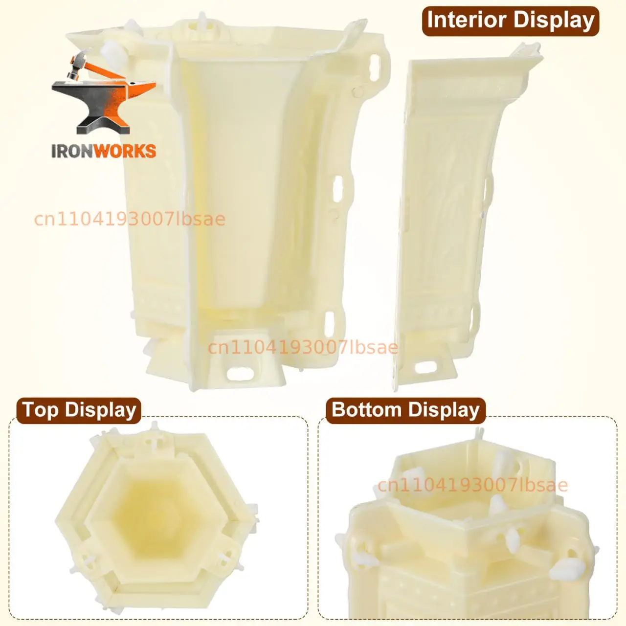 Hexagonal Concrete Planter Mold - Durable Thickened Plastic Flower Pot Mold for Crafting, Resin, and Cement Projects