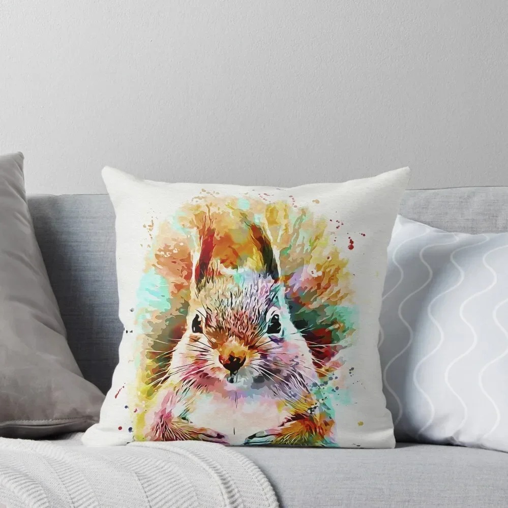 Squirrel Painting Throw Pillow christmas supplies Christmas Pillows home decor items Throw Pillow Covers Pillow