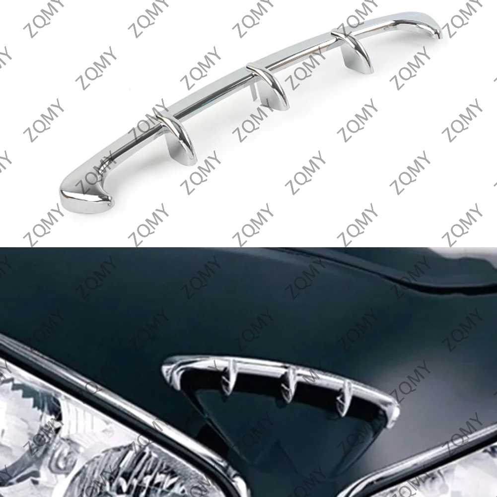 1pcs Chrome ABS Motorcycle Fairing Scoop Cover Trim For Honda Goldwing GL1800 2001-2011 Decoration Accessories