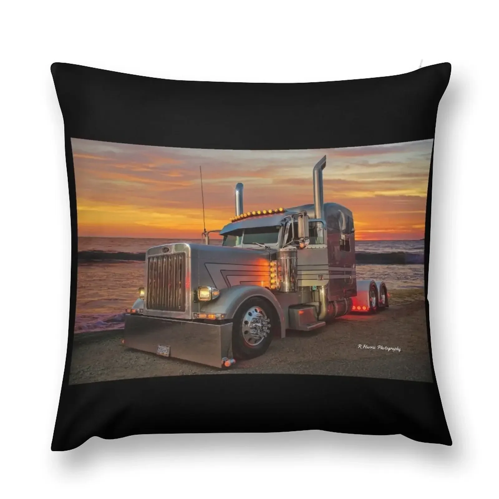 

Silver Peterbilt at Night Throw Pillow christmas decorations for home 2025 autumn pillowcase New year pillow