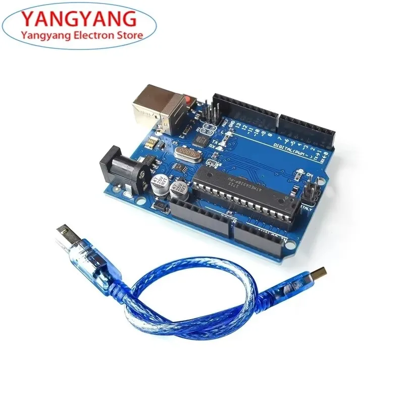 New UNO-R3 Development With USB Cable Module Compatible For Arduino ATMEGA328P Expansion Board 328P CH340G CH9102 Driver Board