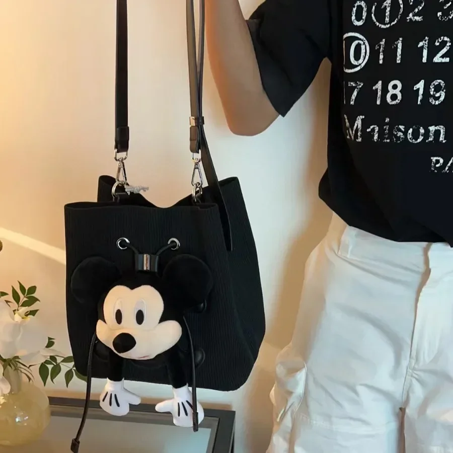 Tas dompet wanita, tas dompet Disney dan tas tangan Mickey, tas bahu kapasitas tinggi, tas selempang untuk wanita, tas tangan lucu model Korea, kantung modis