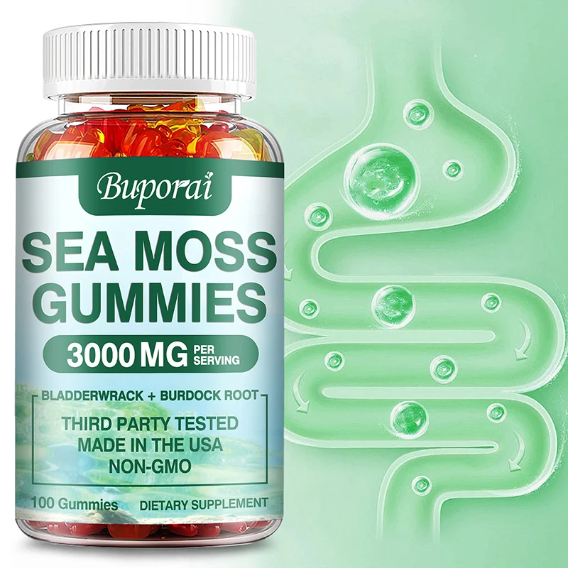 Sea Moss Gummies - Supports Thyroid Function, Promotes Skin, Heart and Joint Health, Improve Mental Clarity, Enhances Immunity