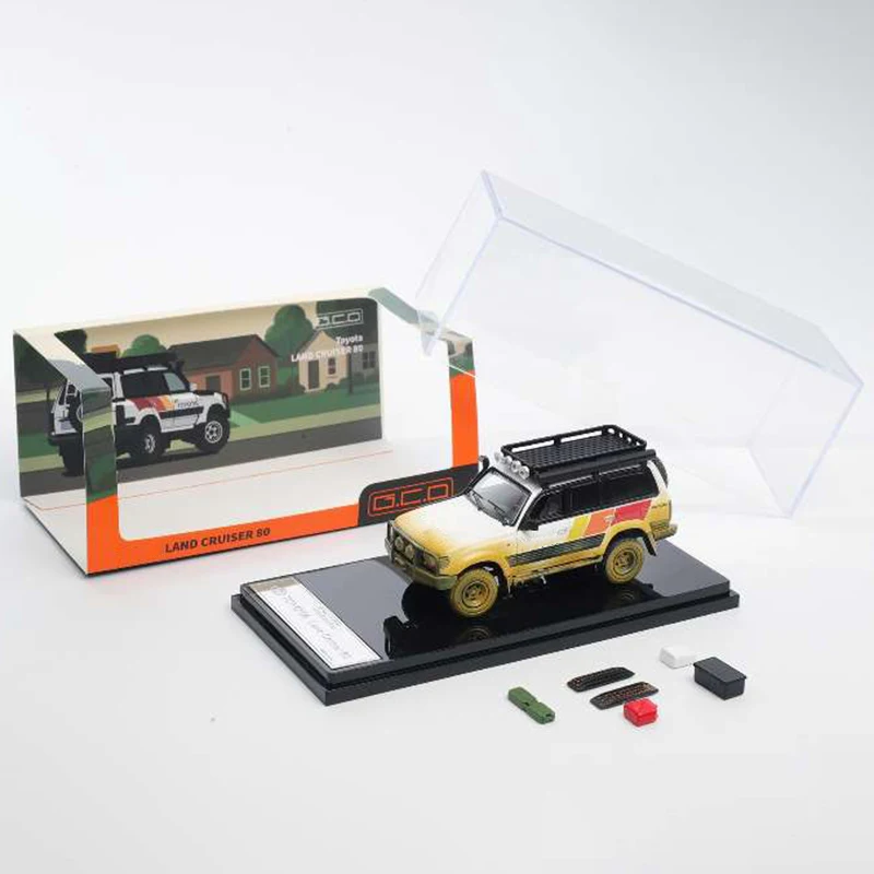 

GCD литой под давлением масштаб 1:64 LC80 CLEAN/MUDDY с аксессуарами, коллекция моделей автомобилей из сплава, сувенир, подарок, игрушка, статический дисплей