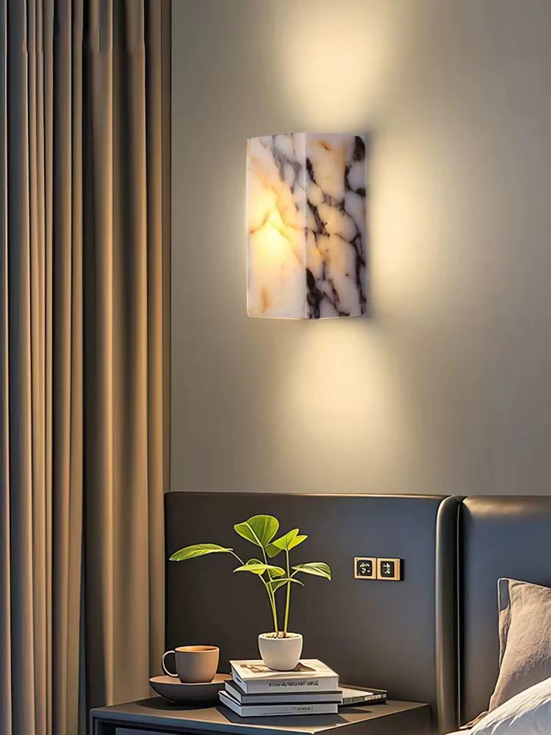 Cube Cuboid Natural Stone Wall Light Art Design Indoor