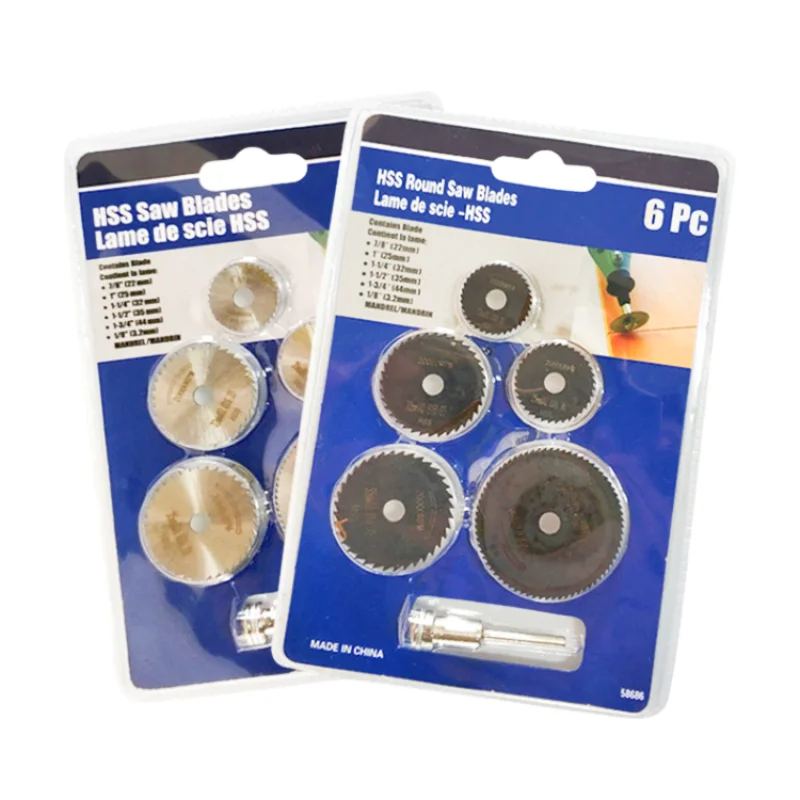 

Лезвия для циркулярной пилы из быстрорежущей стали, 6 шт., режущие диски, набор лезвий для режущего инструмента Dremel, серебристый, черный