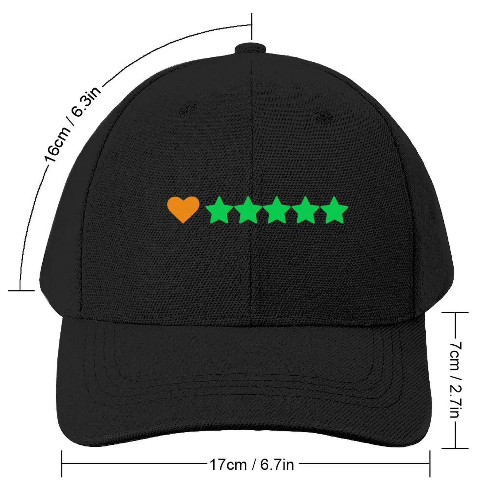 Letterboxd rating heart and 5 stars Baseball Cap Snapback Cap western Hat Ball Cap cute Women's Beach Visor Men's