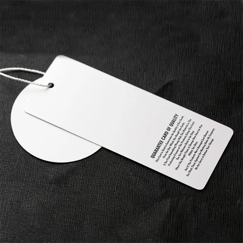 Factory Custom 2026 INS Hot Seal Fashion logo Hang Tag Recycled Paper Name Card Clothing Hang Tag