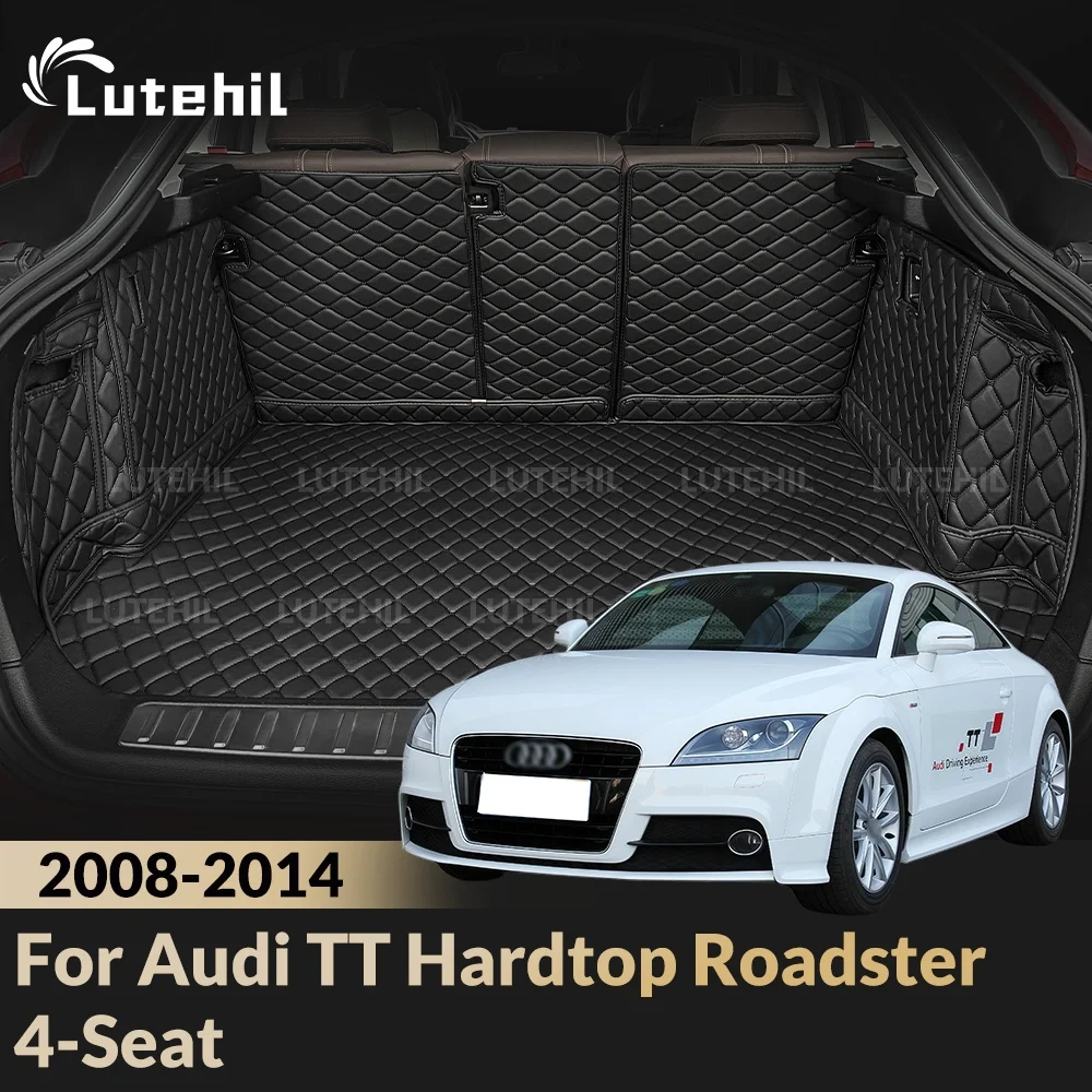 Cargo Liner For Audi TT Hardtop Roadster 4-Seat 2008-2014 Car Trunk Mats Carpet With Backrest Protectors Cargo Mats Accessories