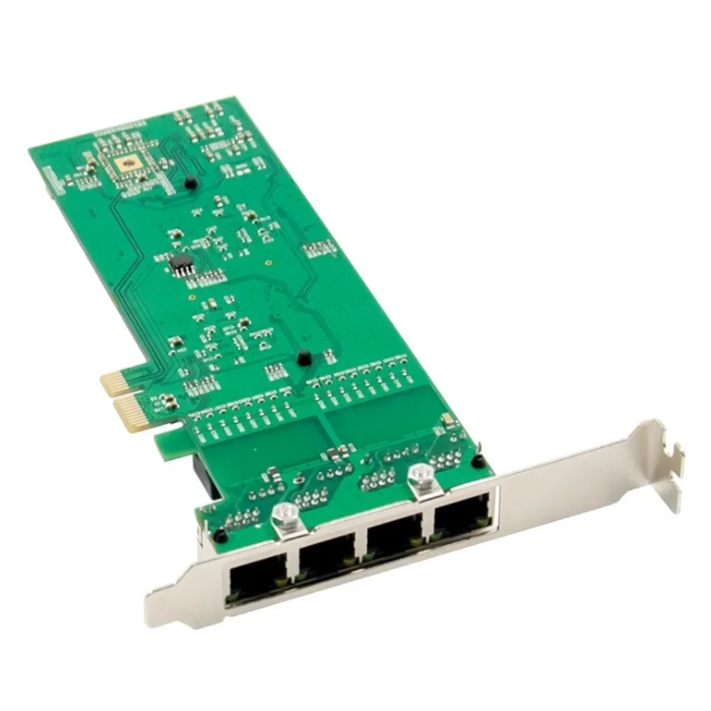 pcie x1 1000m lan 4 puertos RJ45 Gigabit Ethernet PCI-Express X14 adaptador de servidor tarjeta de red Intel82576 T4 Chipset