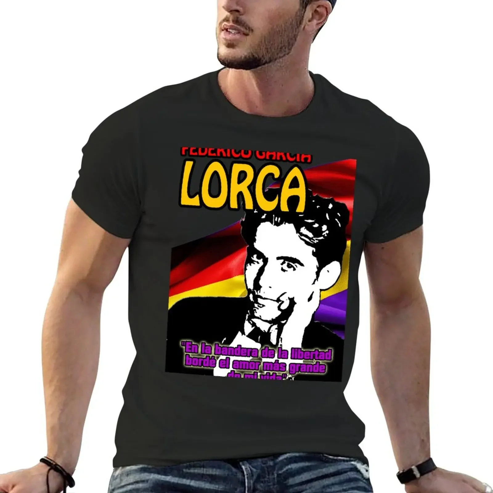 FEDERICO GARCIA LORCA T-Shirt graphic t shirt oversized t shirt vintage clothes Oversized t-shirt Men's t shirts