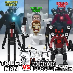 Hot Sale Moc Skibidi Toilet Man Building Blocks Ideal Sound Battle Camera DIY Model Kids Toys Sets Bricks Birthday Gift Adult