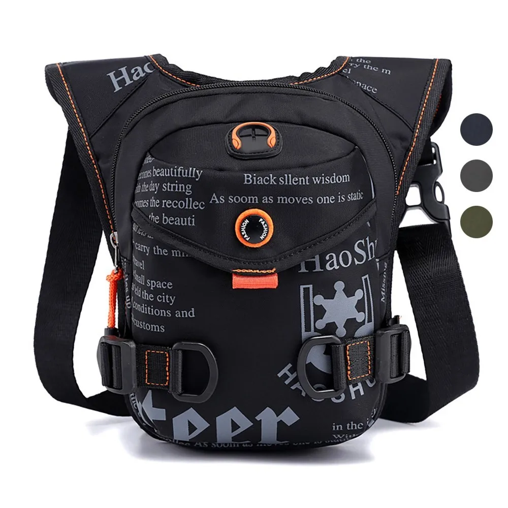 Waterproof Motorcycle Leg Bag Black Green Gray Dark Blue Nylon Drop Leg Bag Outdoor Portable Cycling Waist Pack
