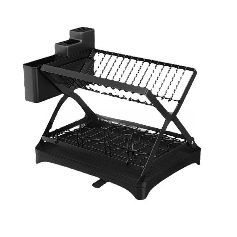 

Ermo Kitchen Storage Household Multi-Functional Dish Rack, X-Type Tableware