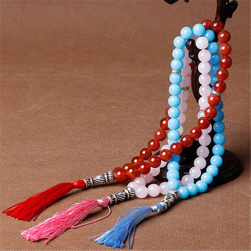 33 Beads Tasbih Stone Rosary Bracelet 10mm Beads Islamic Muslim Prayer Jewelry Tasbeeh Prayer Bead Masbaha Family Gift