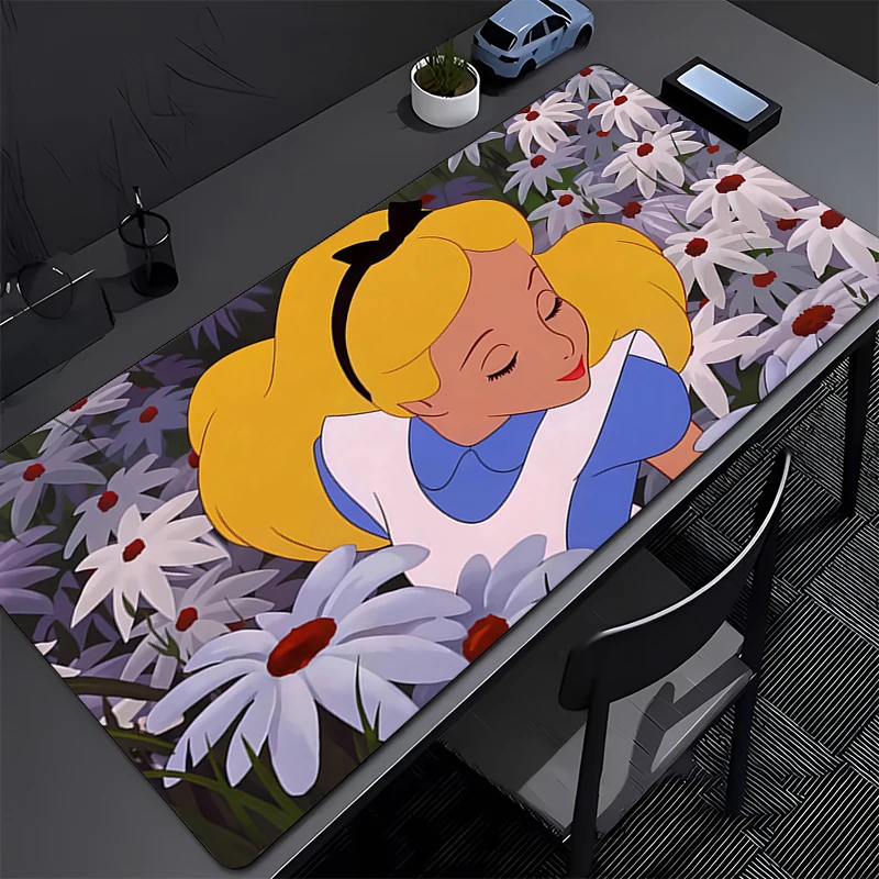 Mouse Pad Gamer Large Computer Notebook Pc Rubber Mousepad Carpet Gaming Accessories A-Alices in Wonderland Keyboard Desk Mat