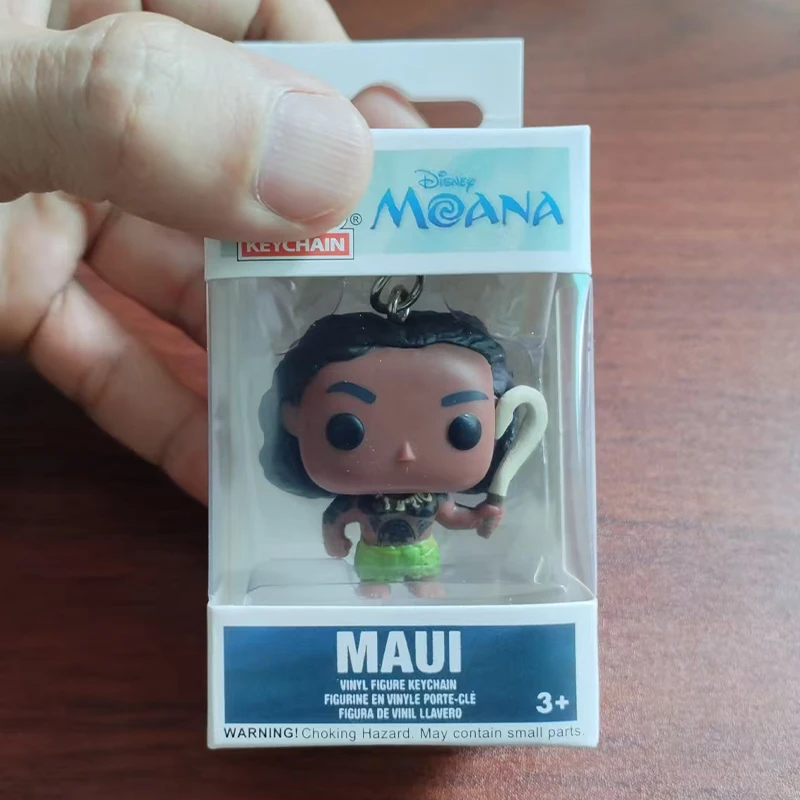 Llavero de bolsillo de Disney Pixar, MOANA MAUI WRECK-IT RALPH, Los Increíbles, ELASTIGIRL, figuras de juguete para niños, regalos de Navidad