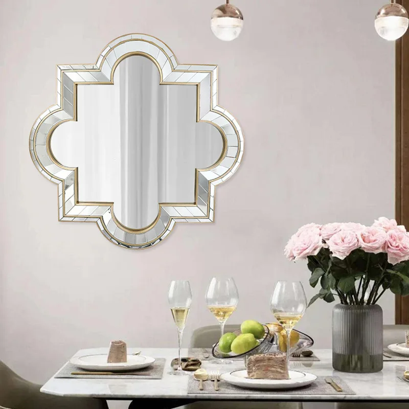 DSA bathroom light luxury vanity glass mirror furniture combination entrance wall hanging decorative mirror